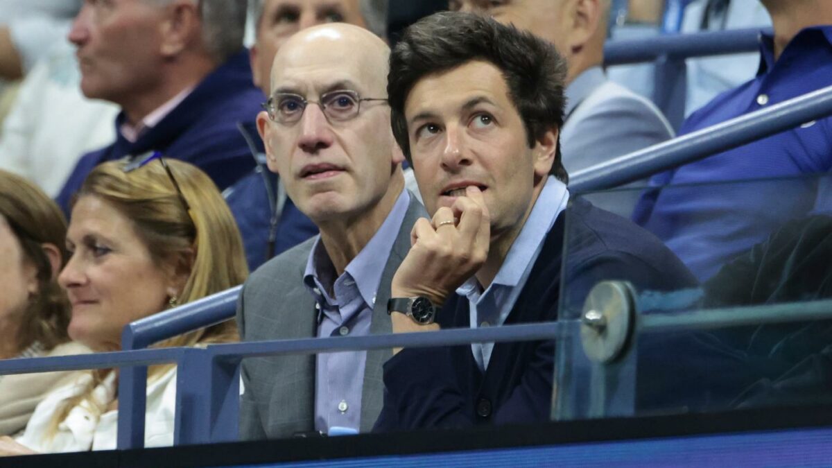 NBA Commissioner Adam Silver and Joshua Kushner attend day ten of the 2025 US Open Tennis Championships.