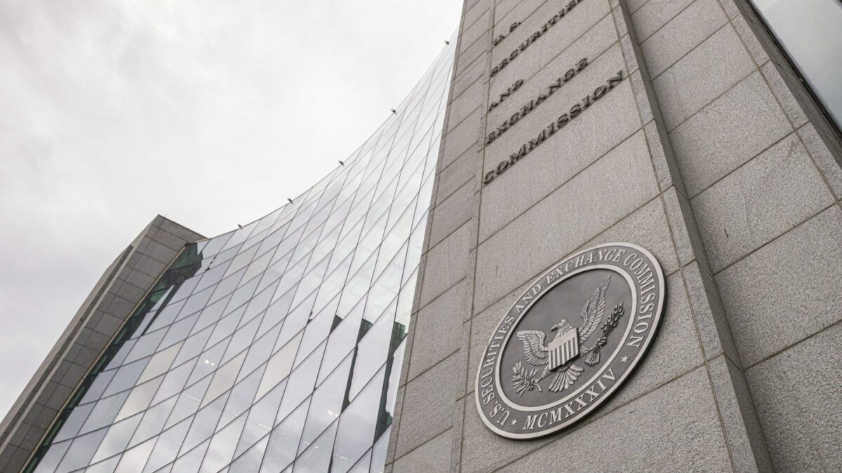 The U.S. Securities and Exchange Commission headquarters building, May 26, 2026, in Washington, DC.