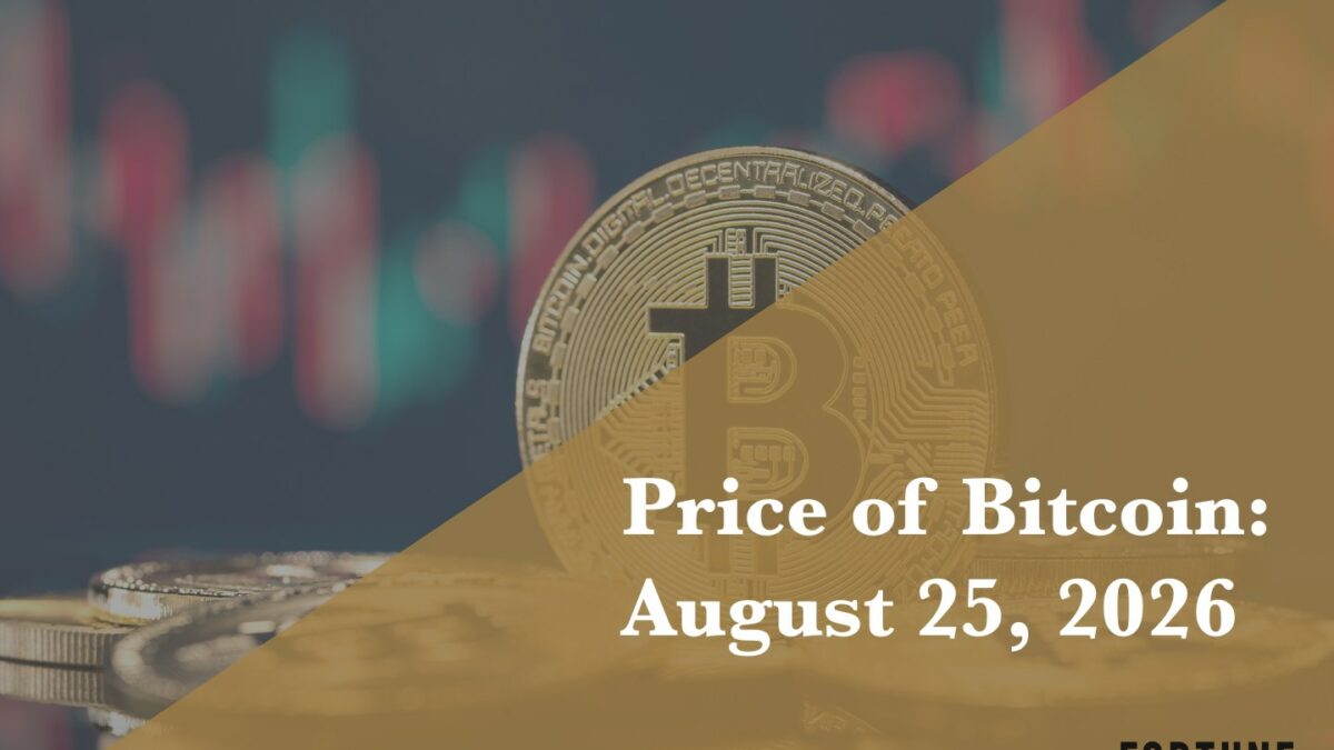 Current price of Bitcoin for Aug. 25, 2026