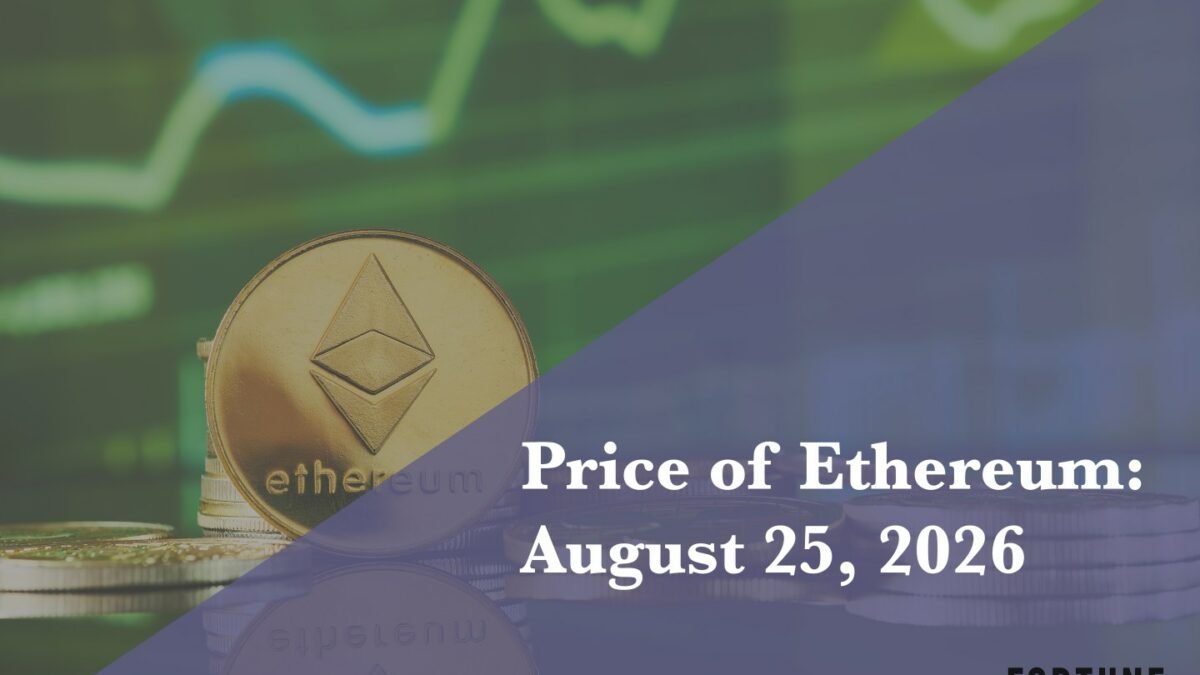 Current price of Ethereum for Aug. 25, 2026