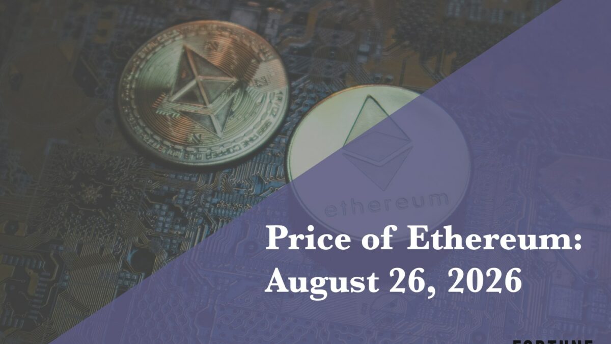 Current price of Ethereum for August 26, 2026