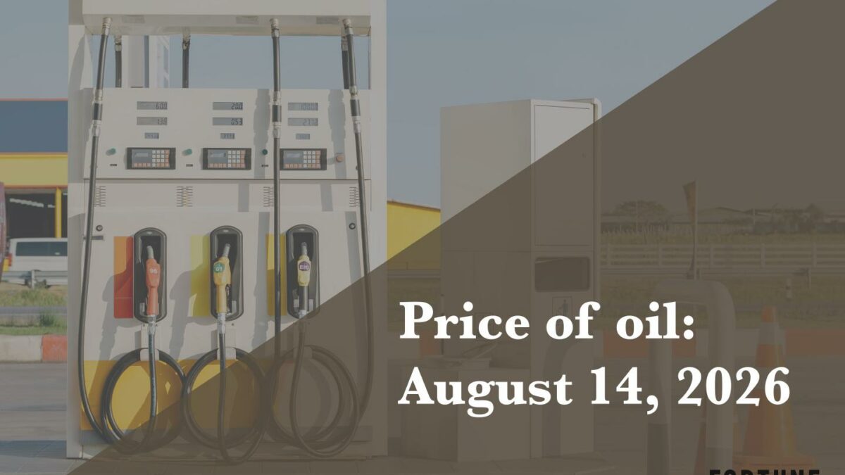 Current price of oil as of Aug. 14, 2026