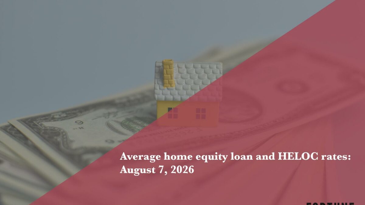 Today’s home equity loan and HELOC rates, Aug. 7, 2026