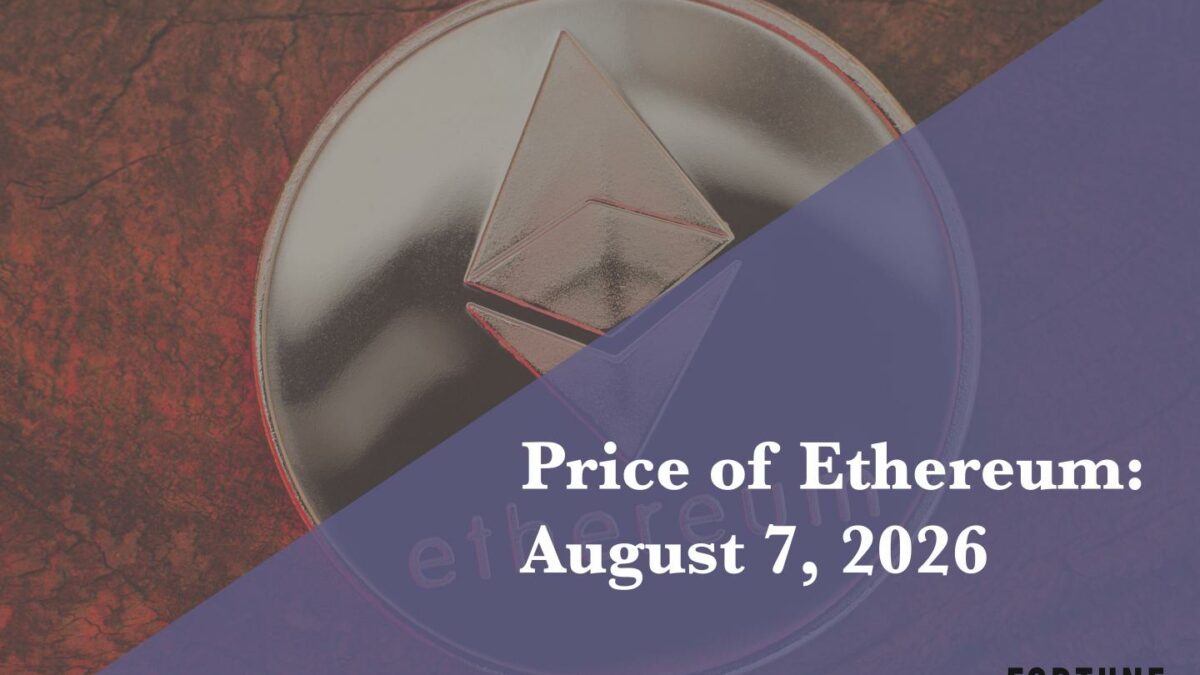 Current price of Ethereum for Aug. 7, 2026