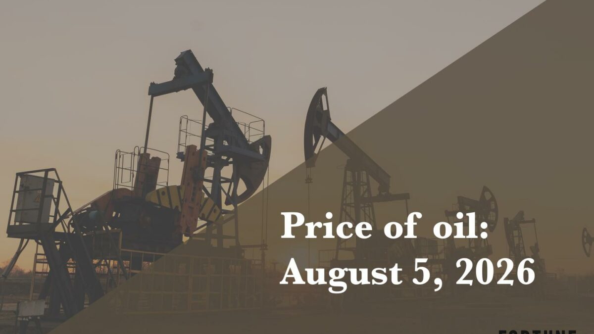 Current price of oil as of Aug. 5, 2026
